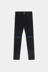 RTA Bryant Black-Blue Rest in Peace RIP Jeans at Gravity NYC
